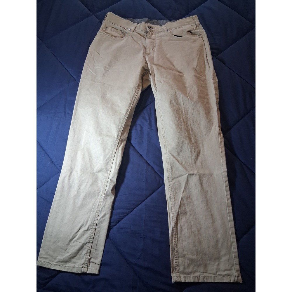 Member's Mark Mason Straight Fit 5 Pocket‎ Pant Tan Khaki 32x30 Mens Stretch